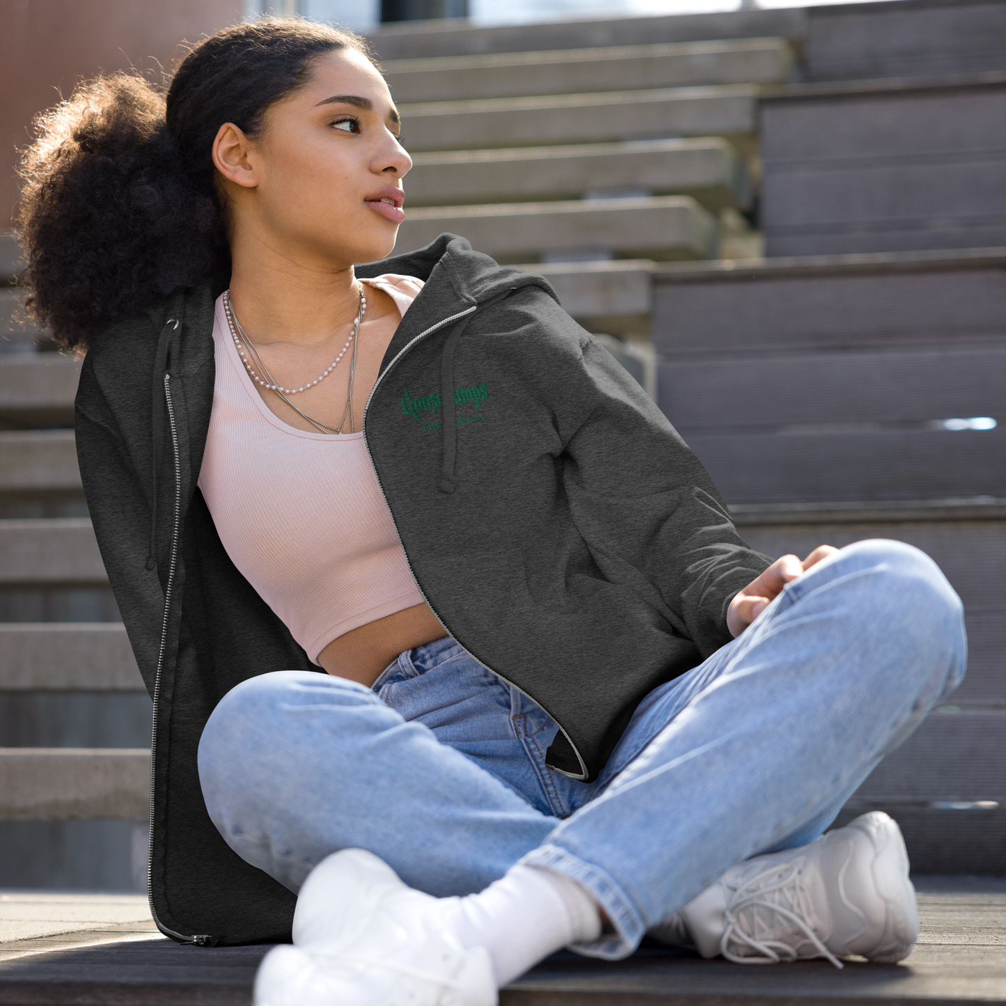 Goosebumps The Musical Fleece Zip Up Hoodie