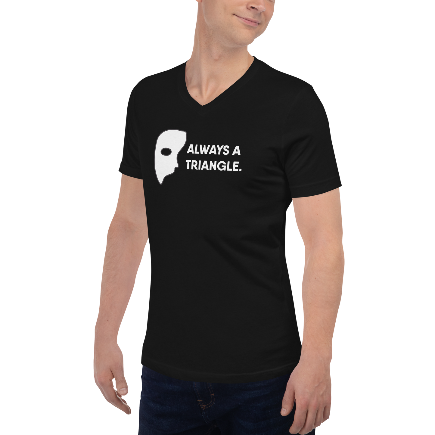Goosebumps The Musical "Always A Triangle" Short Sleeve V-Neck T-Shirt